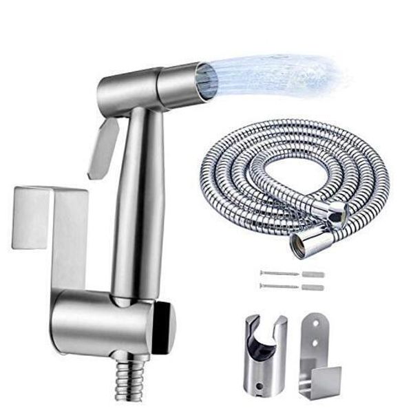 Handheld Bidet Sprayer Kit, Frap Stainless Steel Brushed Nickel Sprayer Toilet