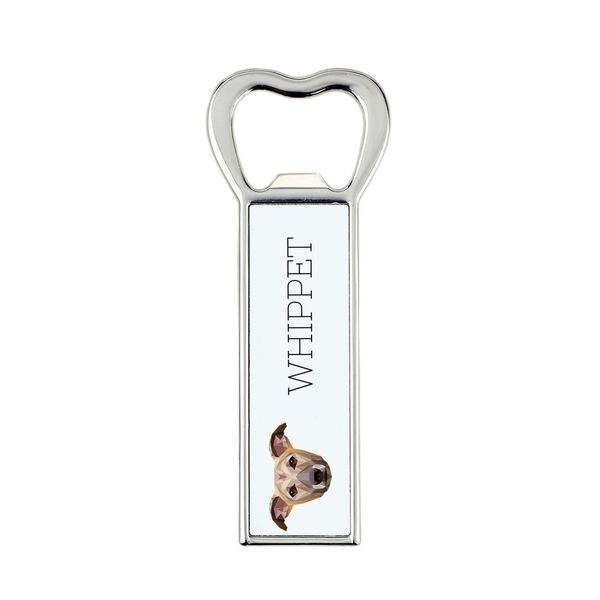 Whippet Geometric Bottle Opener Art Dog-