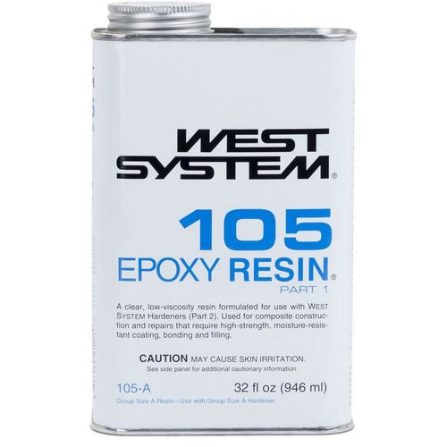 West System 105 Epoxy Resin with 207 Special Clear Epoxy Hardener and Mini Pumps