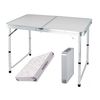 PowerTools Portable Aluminium Folding Camping Table, 120x60cm, White
