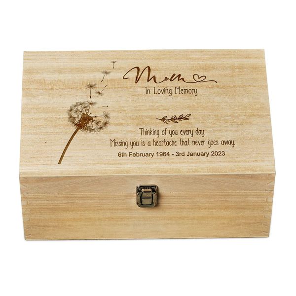 ukgiftstoreonline Personalised Mum Remembrance Memory Keepsake Box Gift