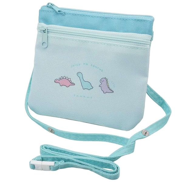 Clip Pouch [Antibacterial Deodorizing Shoulder W/Zipper Anywhere] Juicy Saurus