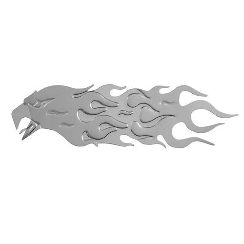 Cobra-Tek 2X Universal Emblem Badge Decal Sticker Screaming Eagle Flame Stainless Steel