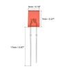 PATIKIL 2x5x7mm x LED Light Lamp Bulb, 150Pcs Rectangular Bright Lighting Emitting Diode for Electronic Component Indicator, Red