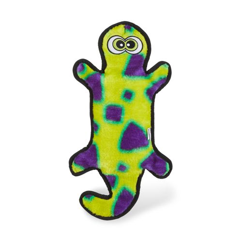 Outward Hound Durablez Tough Plush Squeaky Dog Toy, Gecko, Green, Large