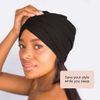 Kitsch Satin Hair Bonnet for Sleeping - Softer Than Silk Bonnet for Sleeping | Satin Hair Wrap for Sleeping | Satin Sleep Cap & Satin Bonnet Hair Cap | Sleeping Bonnets for Women (Black)