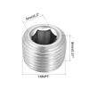 sourcing map Hex Countersunk Plug - Stainless Steel Pipe Fitting 1/8NPT Male Thread Socket Pipe Adapter Connector 2Pcs