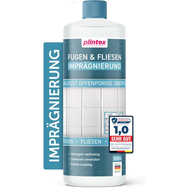 PLINTEX® [1L] Dusche & Bad-Dicht | Fugen- und Fliesen Imprägnierung für Dusche & Bad | Langanhaltende Fliesen Versiegelung mit Lotuseffekt gegen Kalk & Schmutz | Transparent & Geruchsneutral