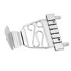 Metal Guitar Trapeze Tailpiece, Adjustable Height Versatile Usage Ideal Replacement with Matching Screws for 6 String Guitars (Silver)