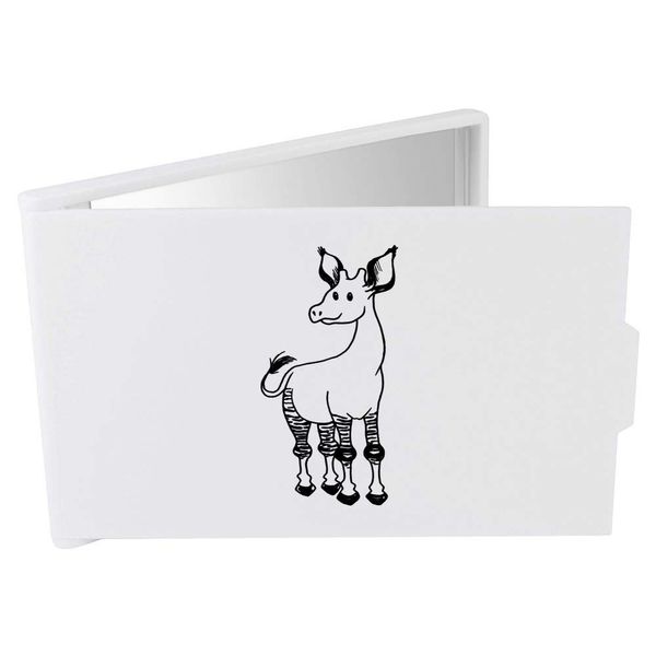 Azeeda 'Cute Okapi' Compact/Travel/Pocket Makeup Mirror (CM00008807)