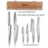 Hecef Kitchen Knife Set 5Pcs Stonewashed Chef Knife Cutlery Set Dishwasher Safe