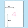 Kokuyo K2KPC-V4-30 Printer Paper Labels, 4 Sides, 30 Sheets