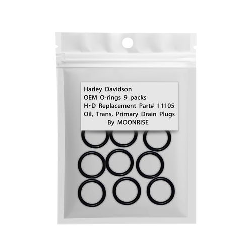 HARLEY-DAVIDSON OEM O-Ring HD 11105 9pcs Engine Transmission Primary Oil Drain Plug