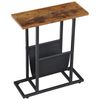 2X Narrow Side Table for Small Spaces End Table Magazine Table w/ Storage Holder