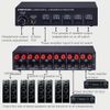 Amp Speaker Splitter Stereo Audio Switcher Box Selector 2-IN-4-OUT Passive