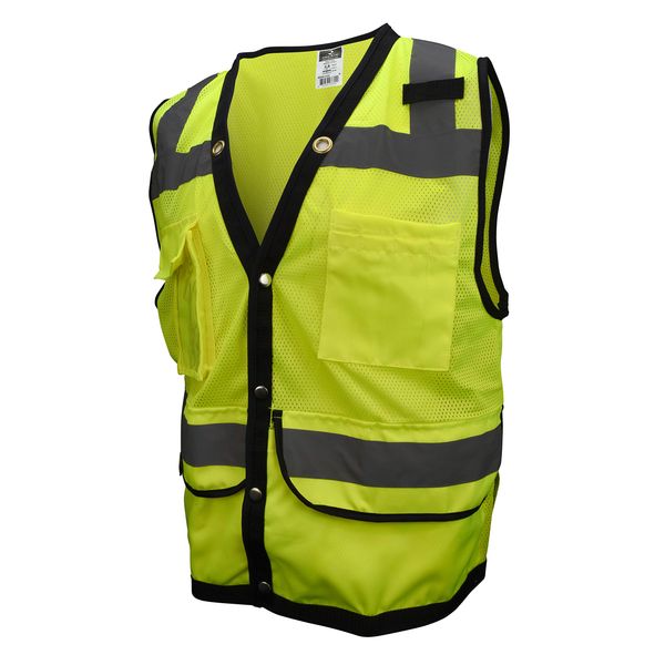 Radians Unisex Adult Industrial Safety Vest, Safety Green, Large US