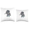 Geometric Art Roadrunner Chaparral Bird Throw Pillow