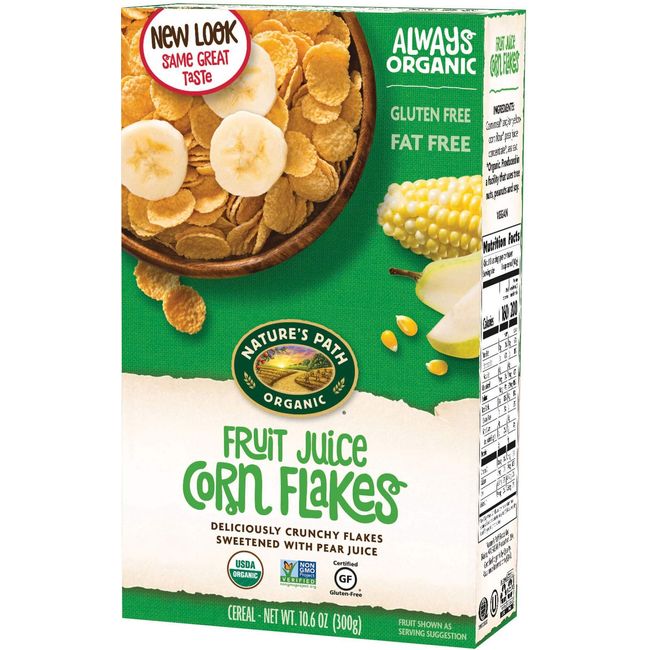 Nature's Purse Organic Cereal Corn Flakes Fruit Juice Sweetened, 10.6 oz (300 g)