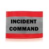 Red Hi Visibility Reflective Armband 18" x 4" Printed INCIDENT COMMAND