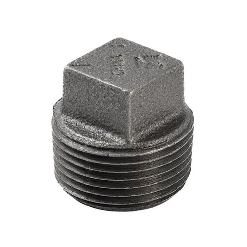 PlumberStop - 3/4 BLACK PLUG, Black Iron Malleable Pipe Fittings, Steel For Heating Industrial Residential Commerical Plumbing