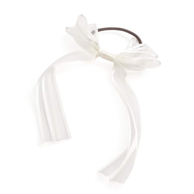 Paris Skids Hair Elastic Ribbon Long Ribbon Long Ribbon Long Simple Hair Accessory Hair Accessory - lvory