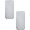 2 Pack - Table Desk Lamp-Shade White Glass Opal-Matt-in Line Switch- E14-1x60W - Side Console Free Standing Base Bedside Task Base Set