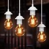 AUAUY 2 Pack White Pendant Light Fitting, E27 Lamp Holder for Ceiling Pendant Light with 90CM Adjustable Cable, Flex Cable Ceiling Rose, Modern Ceiling Fitting Set for Kitchen Dining Room Ceiling