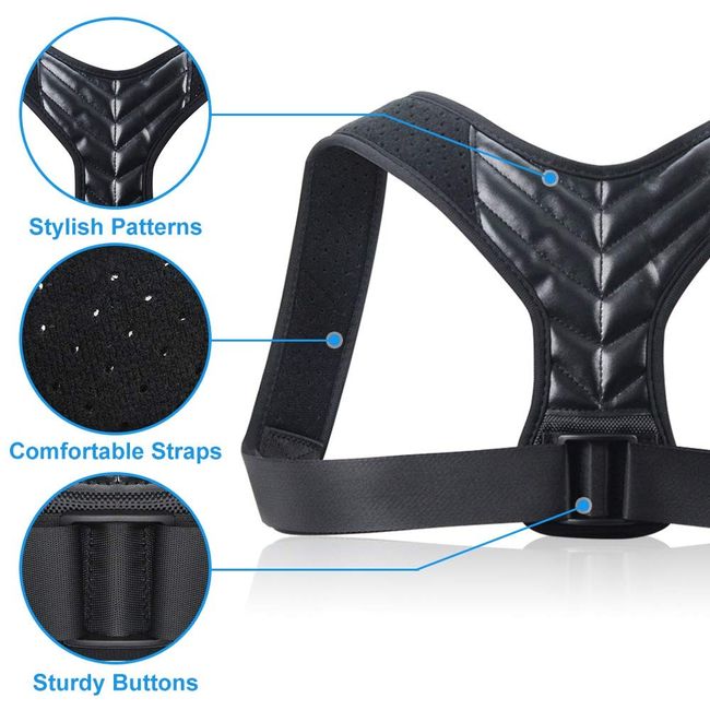 Posture Corrector for men And Women - Upper back brace - Shoulder straightener - back pain relief - (Unisex) Adjustable.