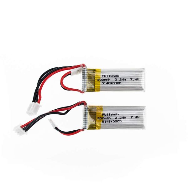 HHZ 2 pcs 7.4V 300mAh 20C Lipo Battery for WLtoys F959 Sky-King RC Airplane Spare Parts