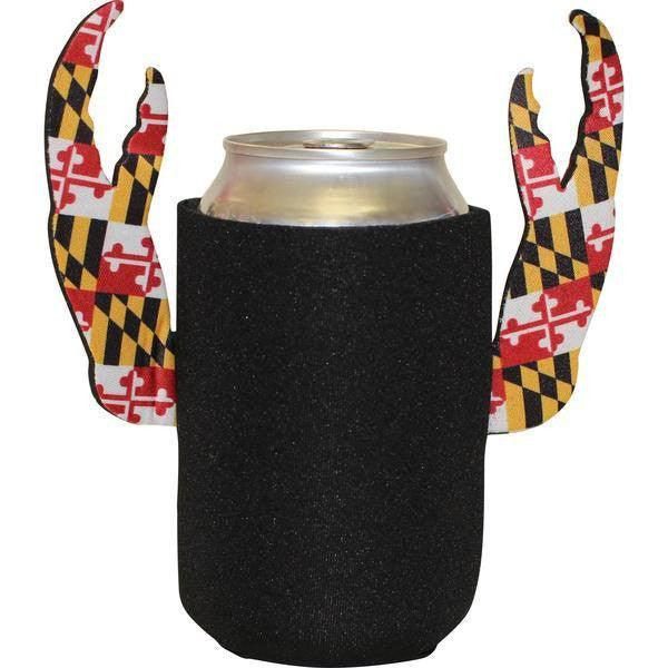 Basic (Black w/ Maryland Claws) / Crab Claw Can Cooler - Maryland Flag / 10/$6.75 Each