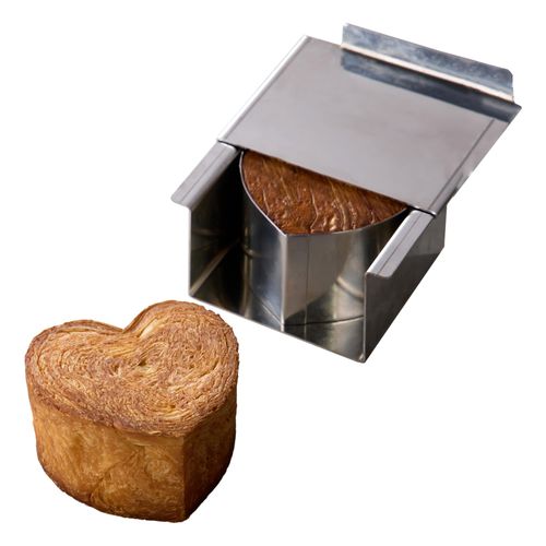 Pavoni Stainless Steel Heart-Shaped Baking Mold 80mm x 70mm x 50mm High