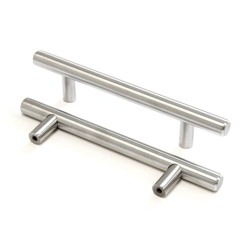 RCH Hardware HD-SS002-96 Solid Stainless Steel Modern Cabinet Drawer Handle Pull, 3 3/4 Inch, Brushed Stainless Steel (2 Pack)