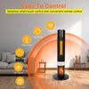 Home Tower Ceramic Heater w/ 3D Flame & Oscillation Function Touch Control Black