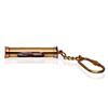 Purpledip Key Chain/Ring/Hook Shaped As Sand-Timer: Sculpted In Solid Brass Metal; Unique Gift Idea (10583)