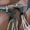 2PC Car Headrest Hooks Dual Hook Hangers for Back Seat Accessories