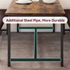 🚜3 Piece Kitchen Table Set Dining Table and Chairs for 2 Metal and Wood Rustic