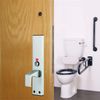 DISABLED TOILET HANDLE SET - SATIN ANODISED ALUMINIUM