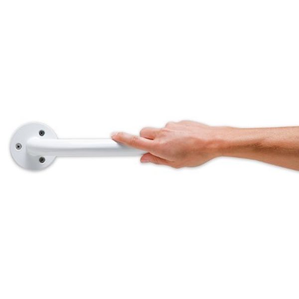 Lumex Versaguard Enamel Coated Grab Bar, White, 18 Inch