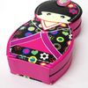 Nail Care 6 Piece Set Kokeshi Wind with Case (Black)