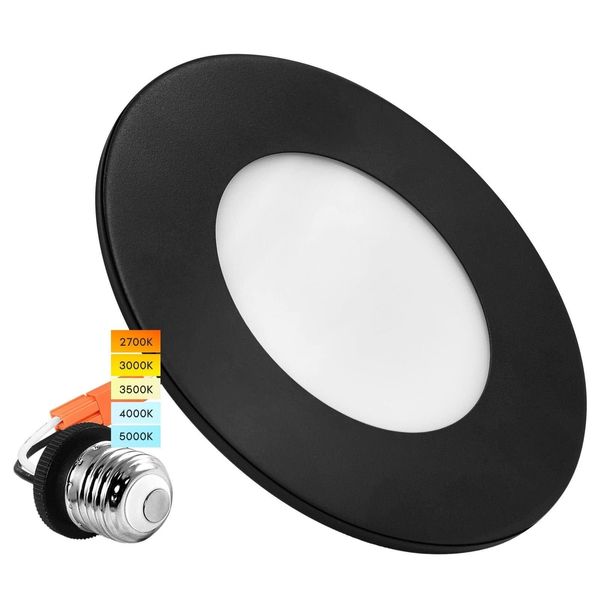 4" Led Recessed Light 5 Color Selectable Magnetic Trim Dimmable Lm Wet Rated