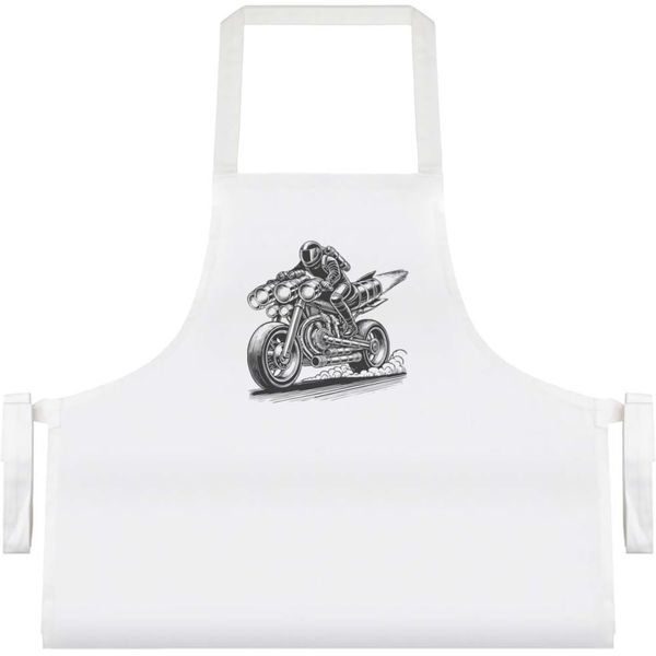 Azeeda 'Rocket Powered Motorcycle' Unisex Cooking Apron (AP00078149)