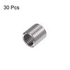 sourcing map 30pcs Wire Threaded Inserts 1/4-20 UNC 2D 12.7mm 304 Stainless Steel Helical Coiled Wire Thread Sleeve