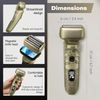 Electric Shaver with Digital Display, Metallic Gold Finish