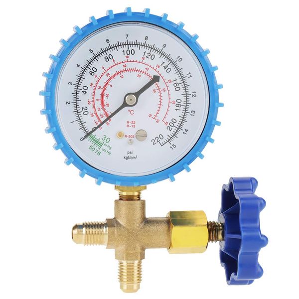 Fafeicy R410A R22 R134A R404A Refrigerant Air Conditioner Pressure Gauge 220psi Air Conditioner Pressure Gauge