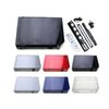 Full Housing Case Cover Shell with Buttons Replacement for Wii Console (Clear Blue)