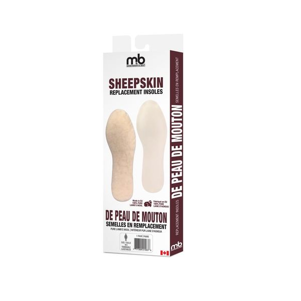 Moneysworth & Best Replacement Sheepskin Insole, Women's Size 9