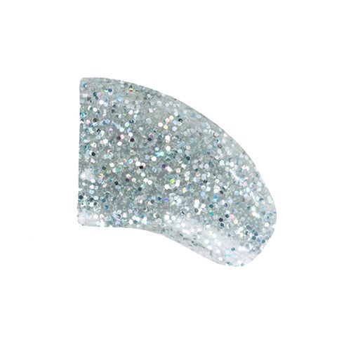 Purrdy Paws 40 Pack Soft Nail Caps for Dog Claws Silver Holographic Glitter X-Large