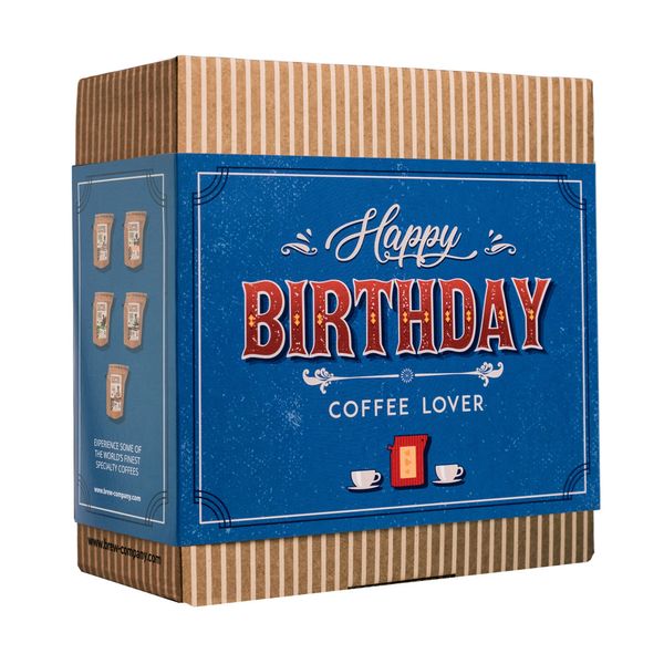 Gourmet Birthday Coffee Gift Set for Men & Women – 7 of The World's Finest Single Estate Specialty & Organic Coffees | Brew & Enjoy Anytime, Anywhere | Hamper Style Letterbox Gift Idea for Him & Her