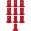 Plastic Oval Head Quarter Turn Fasteners-.500 Inch Grip-White-Pack/10