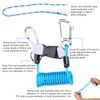 Frdhee Elastic Spiral Cable Diving Reef Hook Anti-Lost Spring Coil Lanyard (Blue)